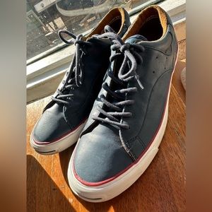 Jack Purcell x Converse navy leather and suede shoes